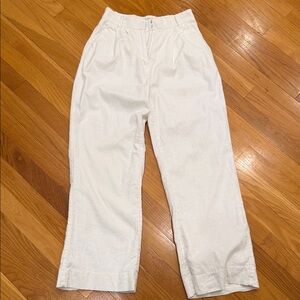 Abercrombie & Fitch ivory linen Pants